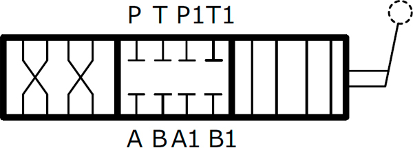 Восьмилинейный (восьмиходовой) дивертор IDF8V закрытый центр